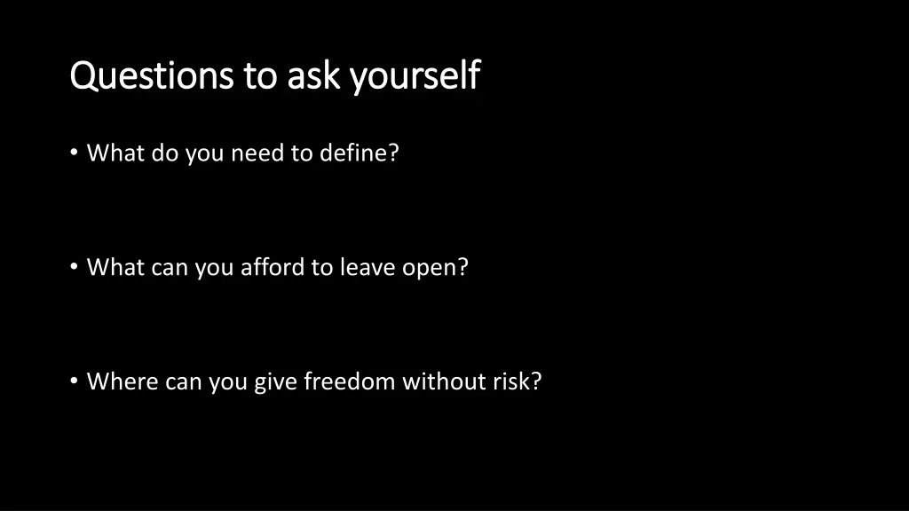 questions to ask yourself questions