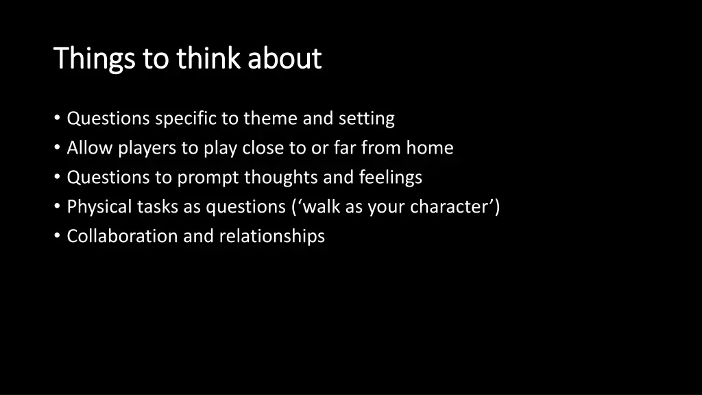 things to think about things to think about