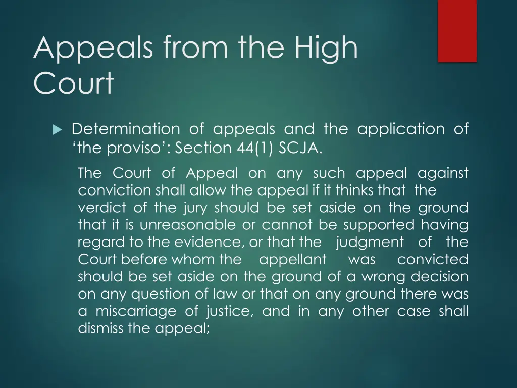 appeals from the high court 2