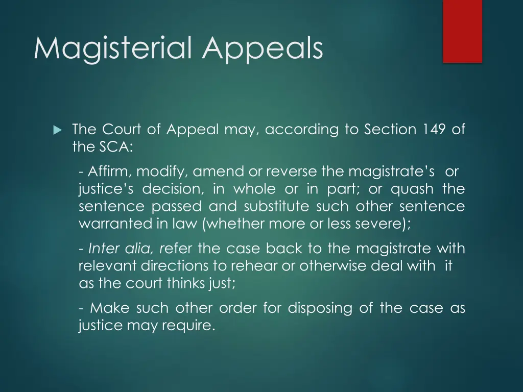 magisterial appeals 2