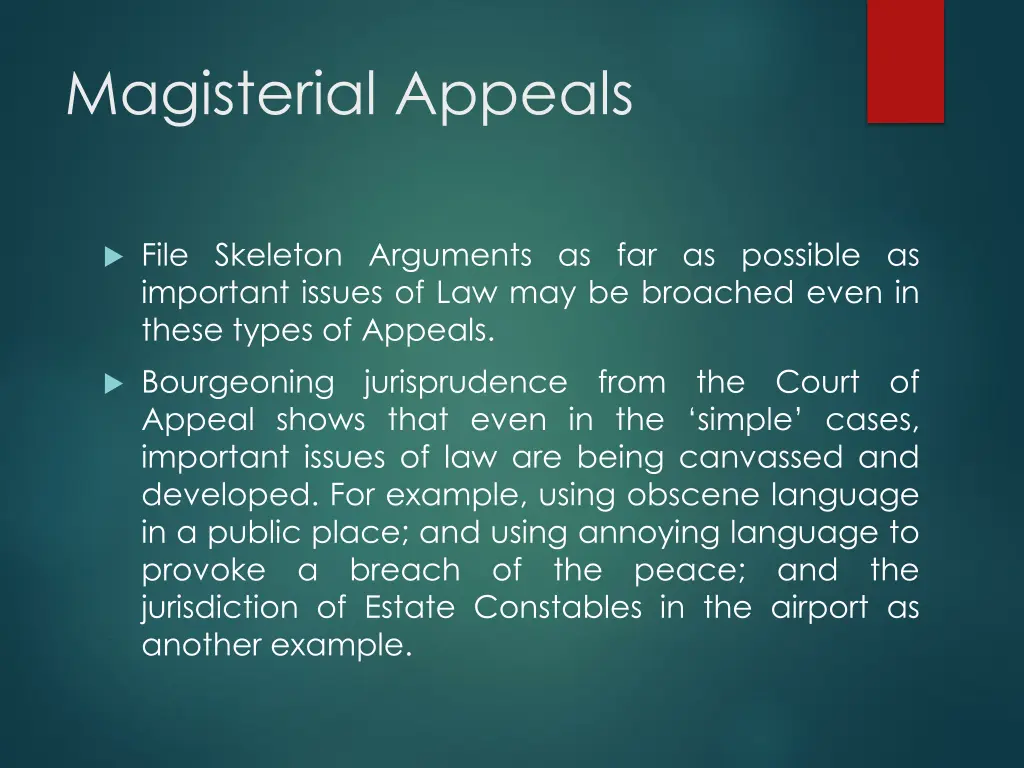 magisterial appeals 3