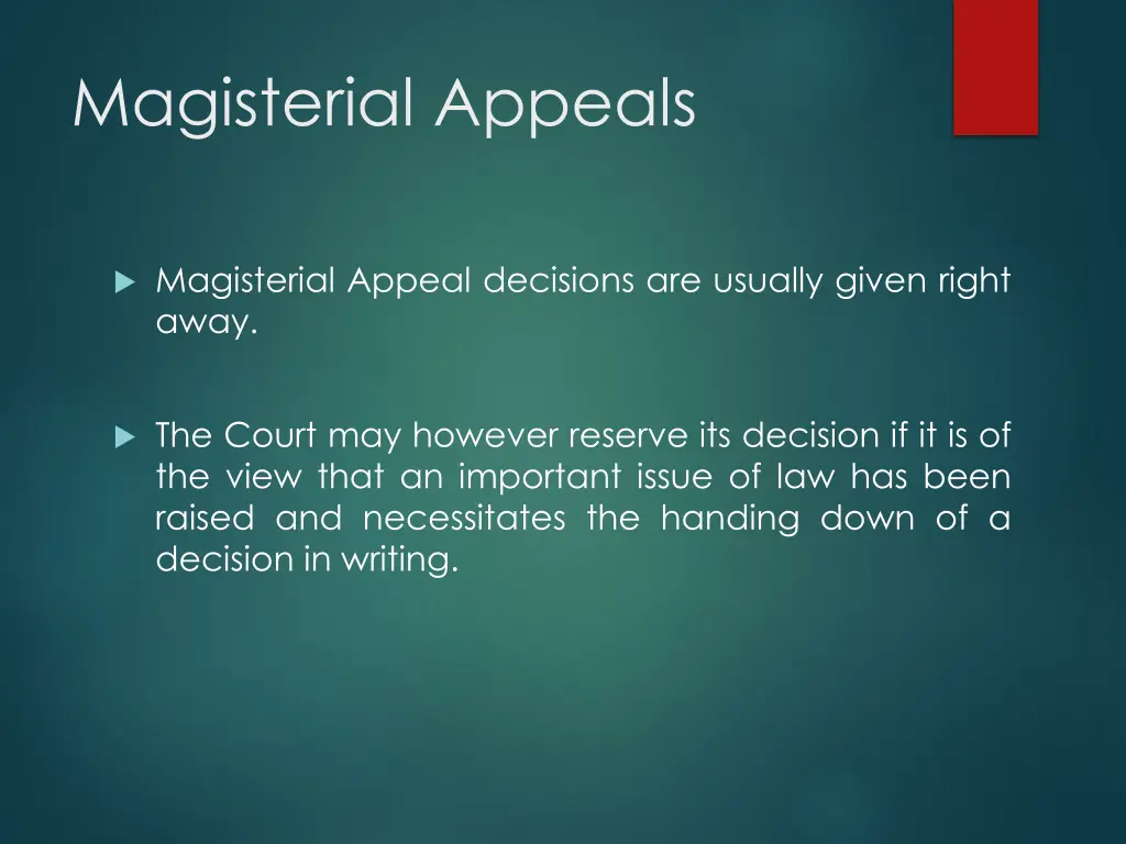 magisterial appeals 5