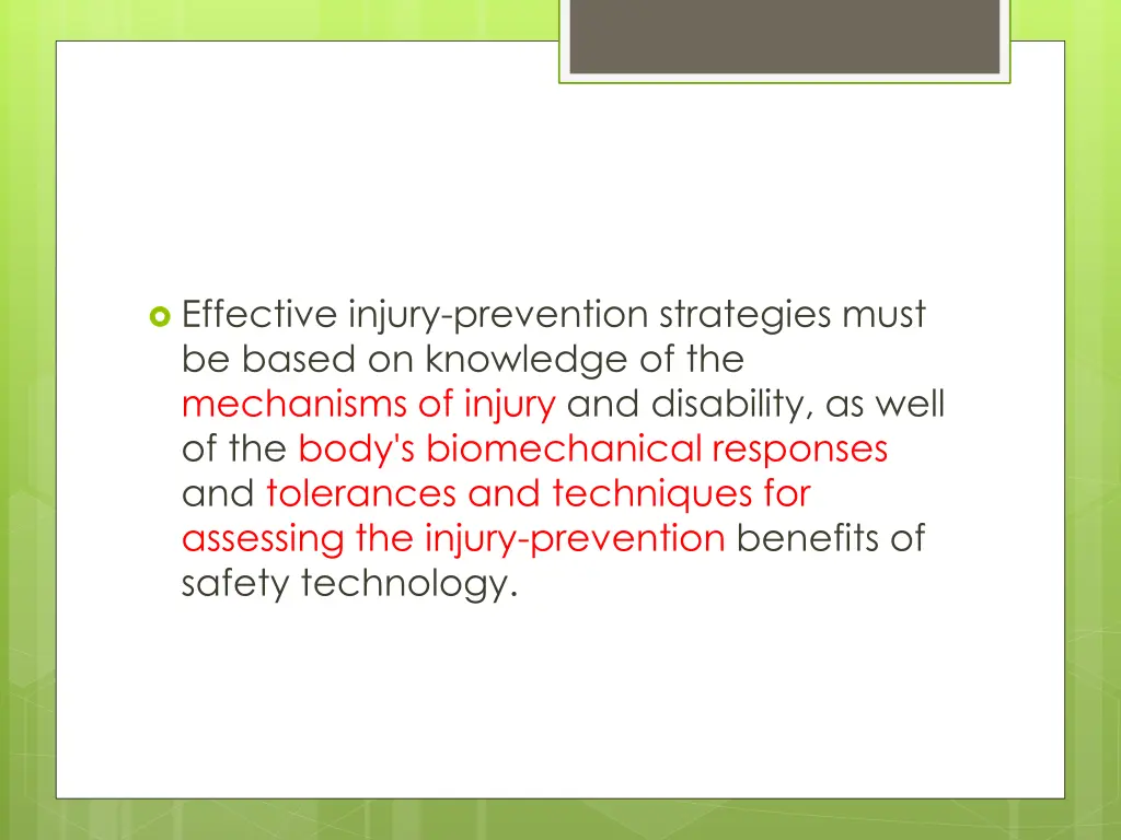 effective injury prevention strategies must