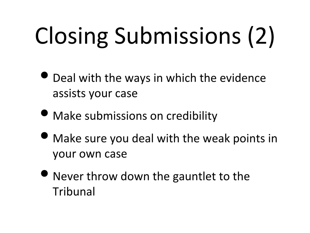 closing submissions 2