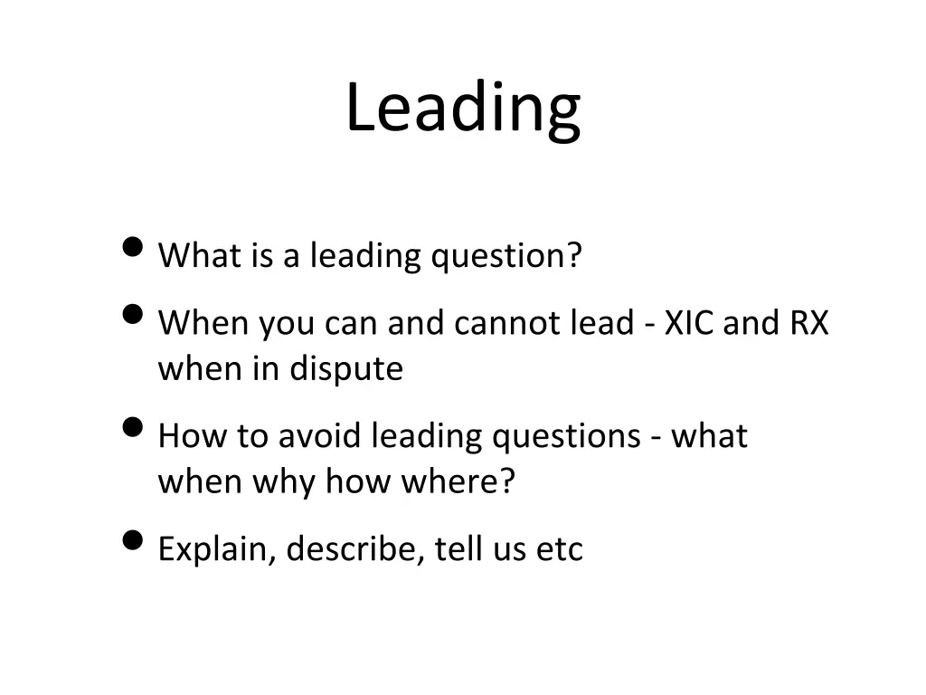 leading