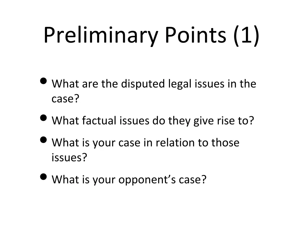 preliminary points 1