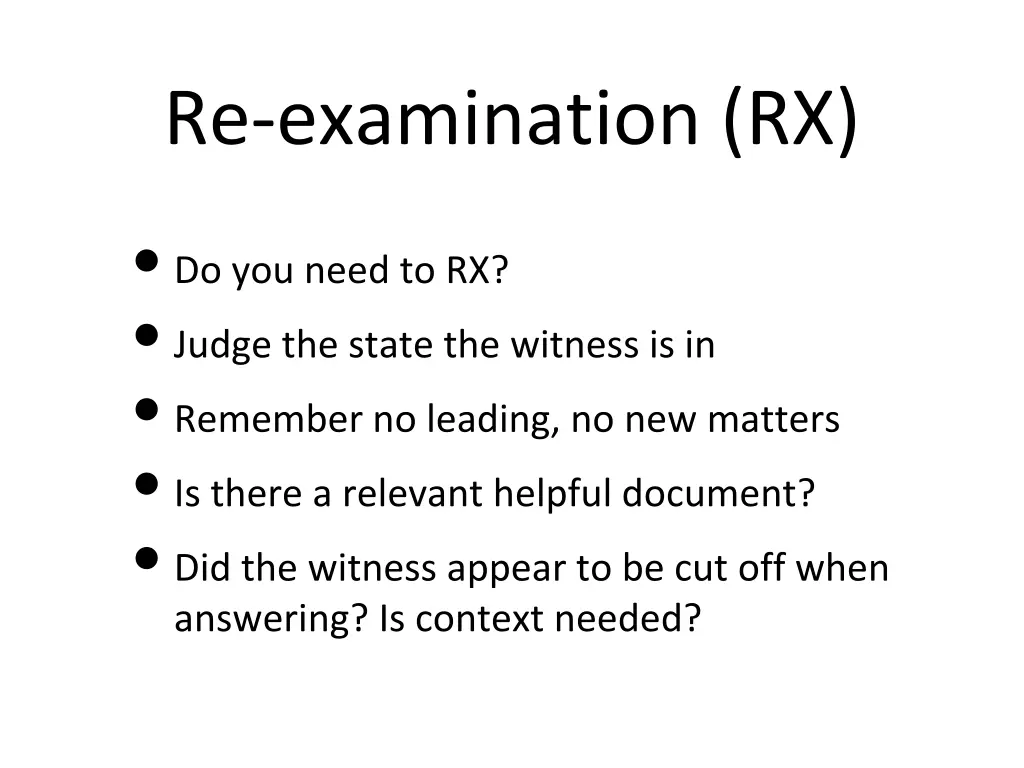 re examination rx