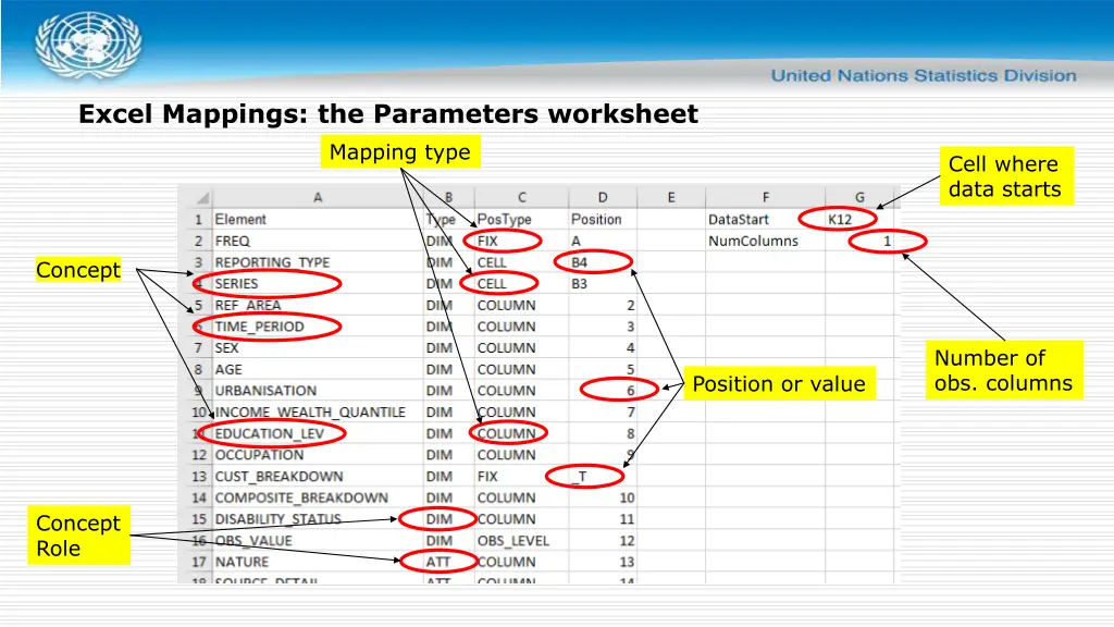 excel mappings the parameters worksheet mapping