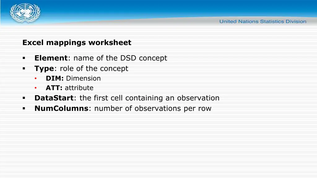 excel mappings worksheet