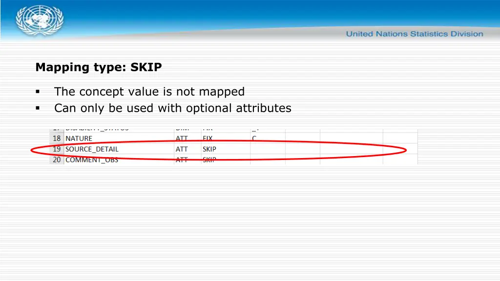 mapping type skip