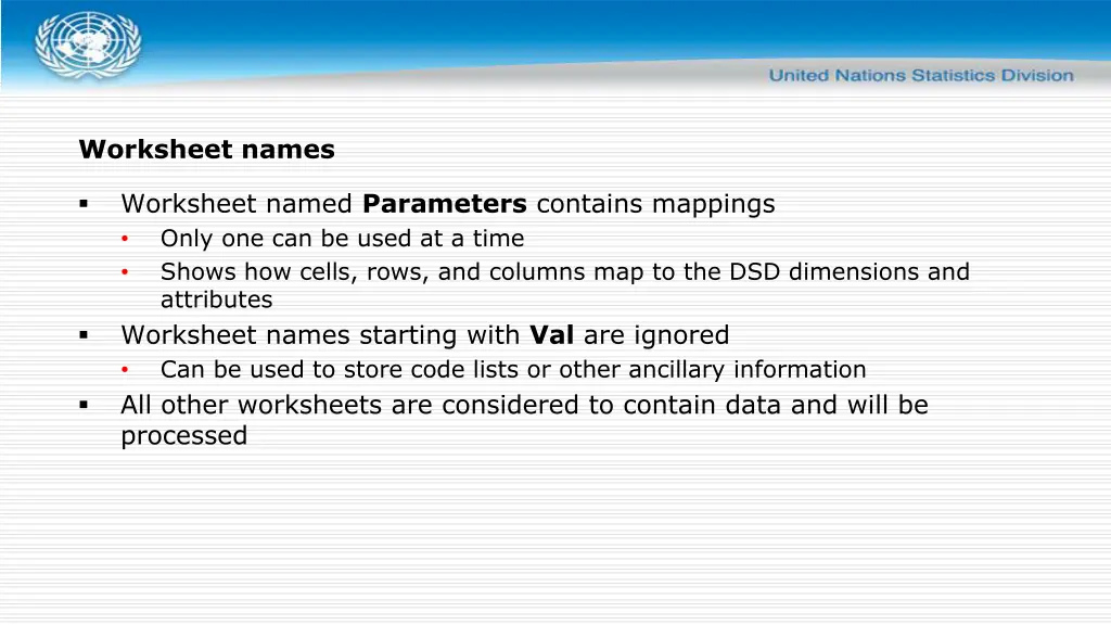 worksheet names