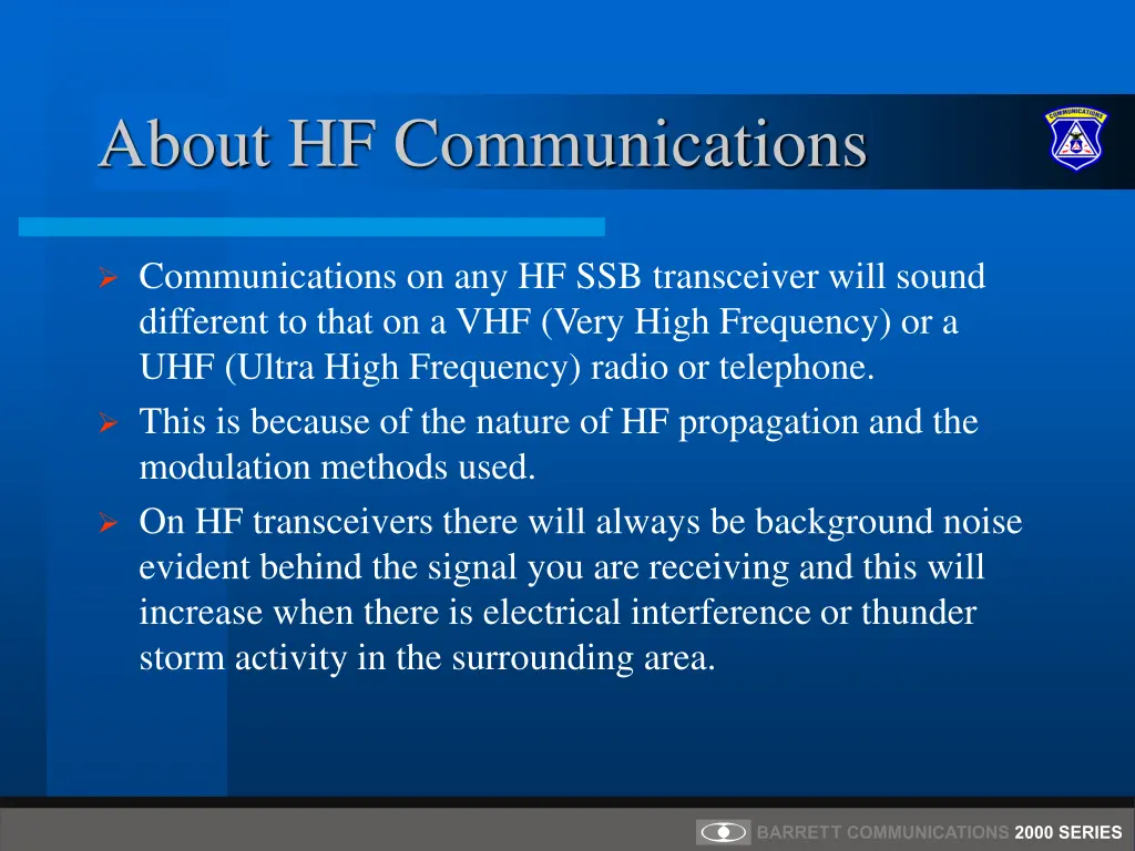 about hf communications