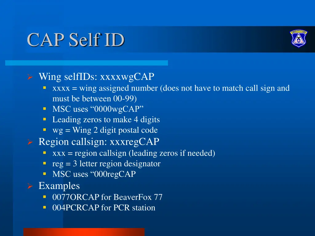 cap self id