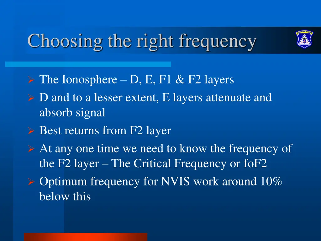 choosing the right frequency