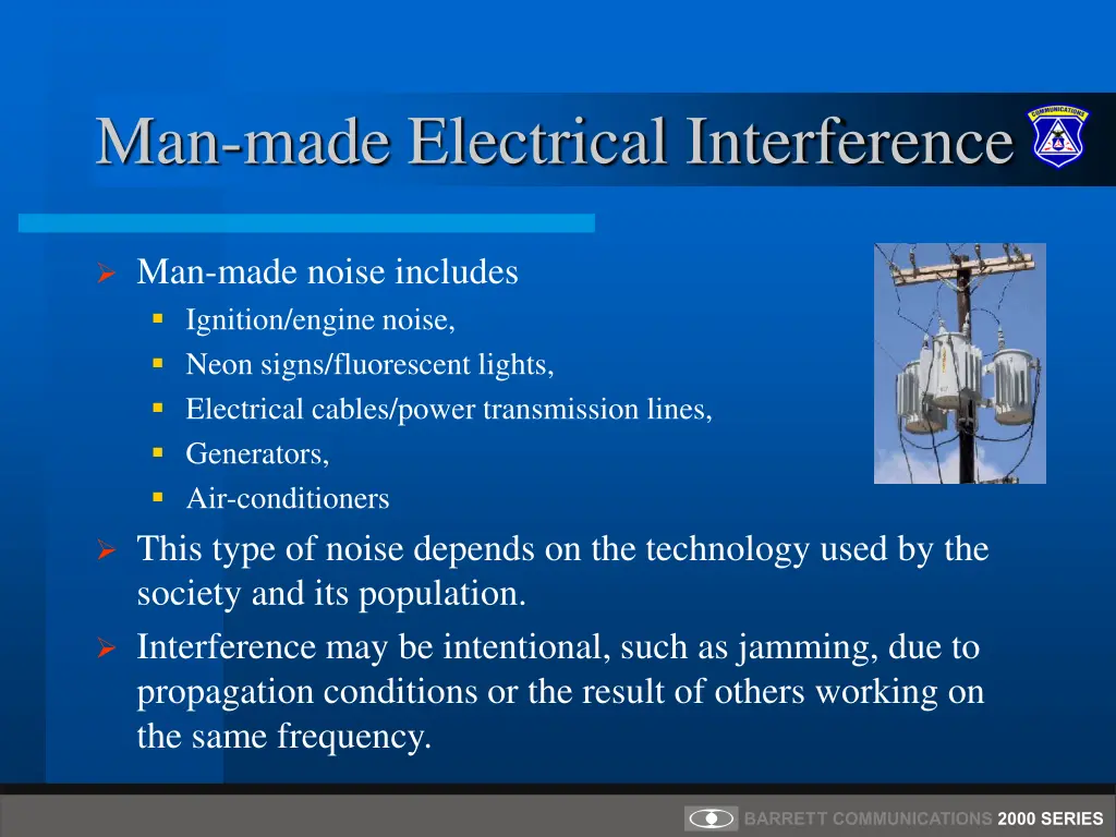 man made electrical interference