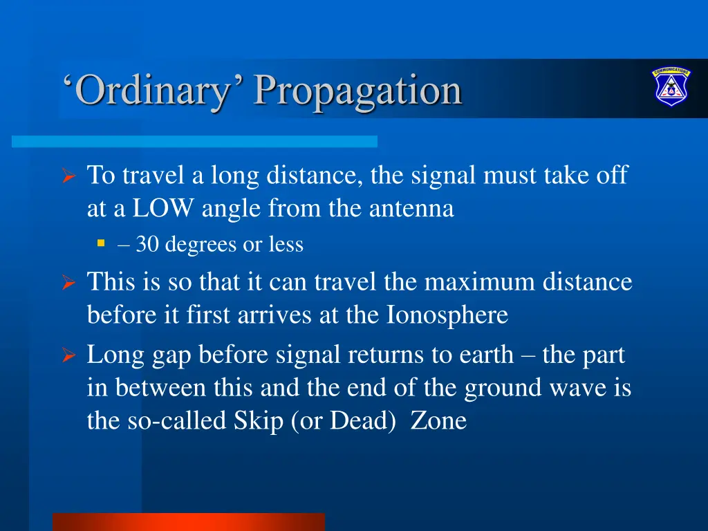 ordinary propagation