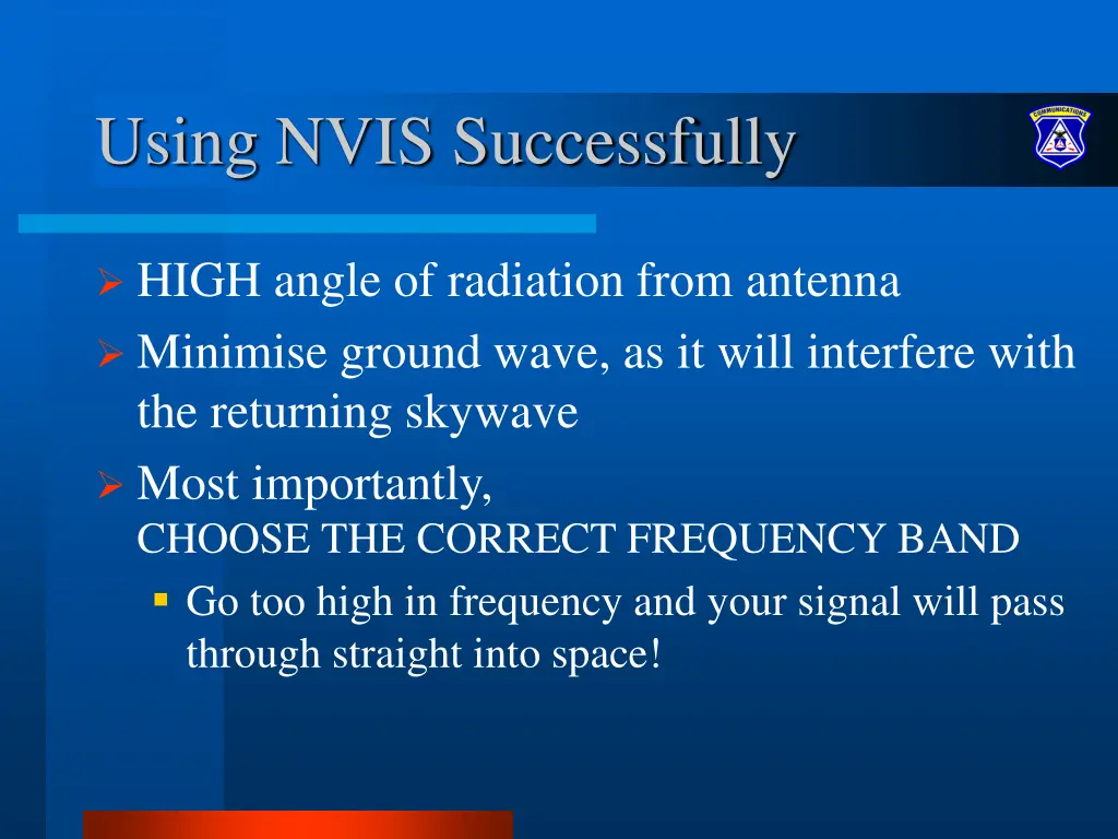 using nvis successfully