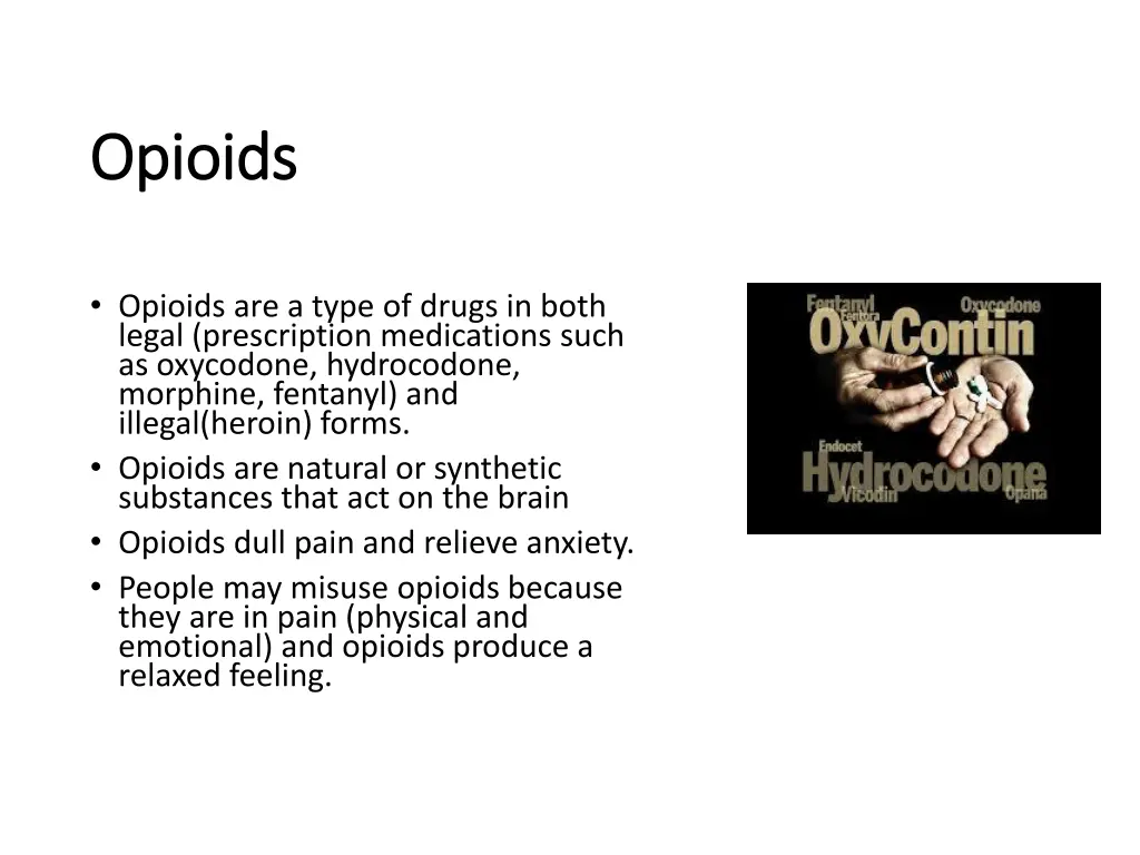 opioids opioids