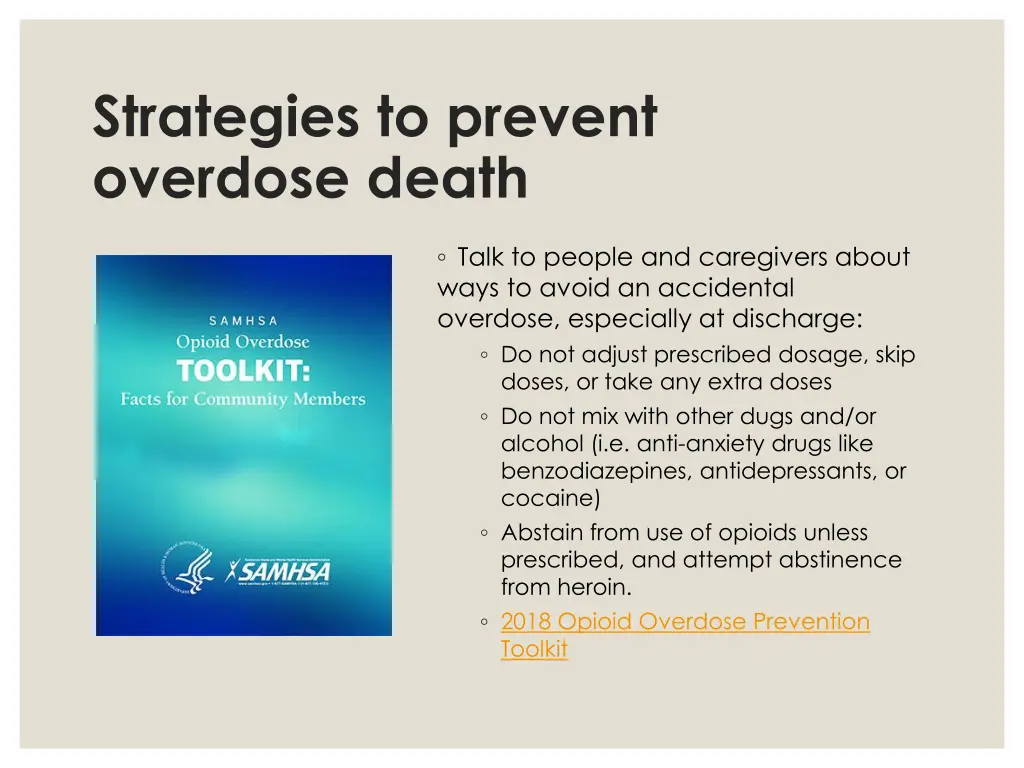 strategies to prevent overdose death