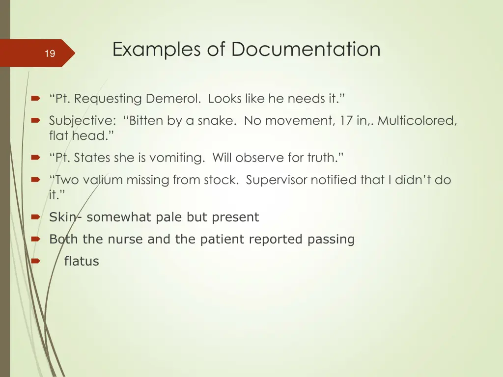 examples of documentation