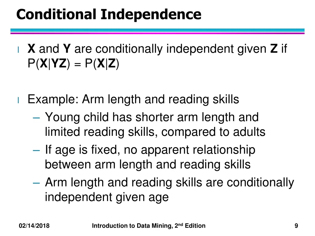 conditional independence