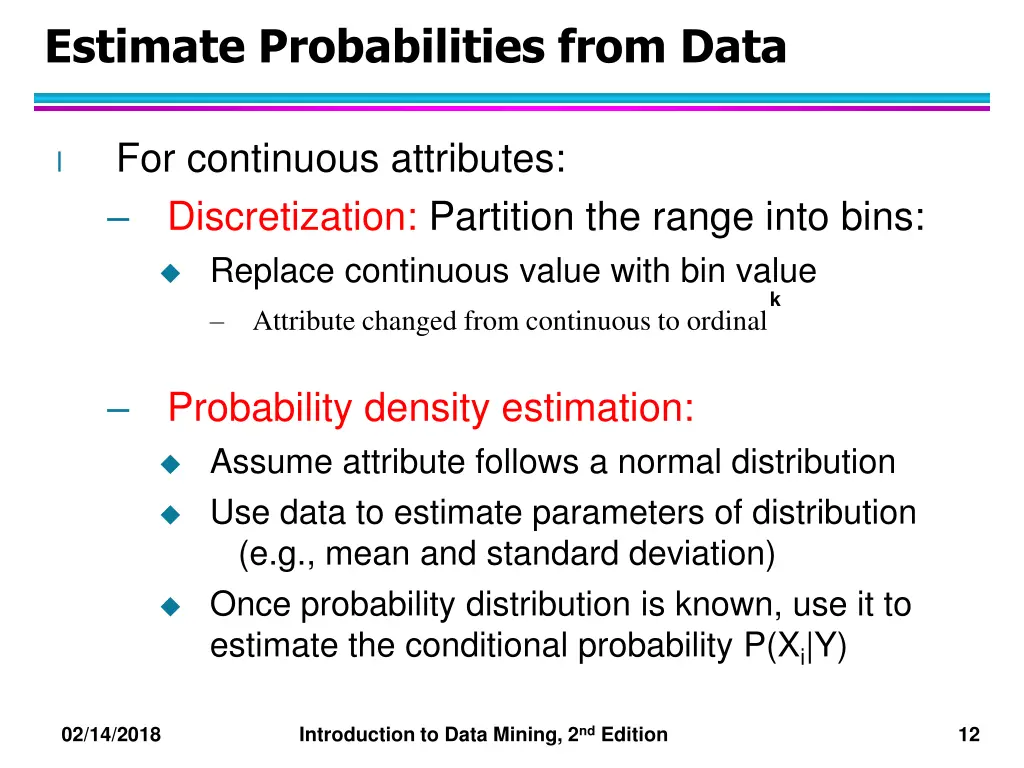 estimate probabilities from data