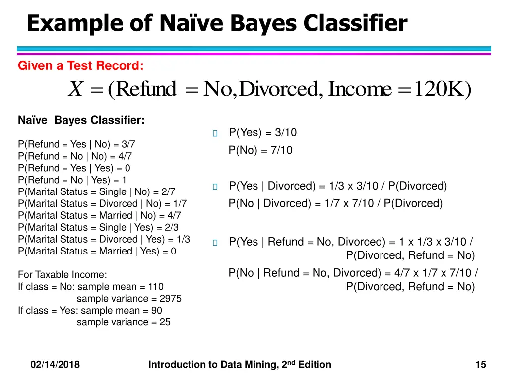 example of na ve bayes classifier 1