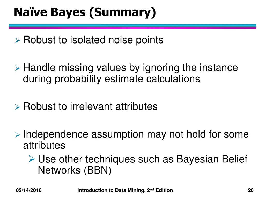 na ve bayes summary