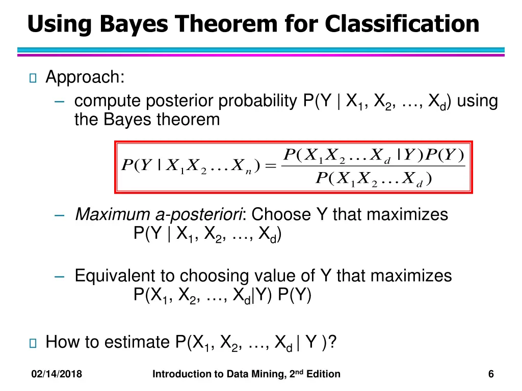 using bayes theorem for classification 1