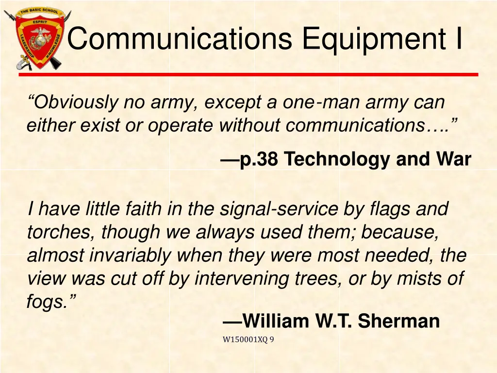 communications equipment i