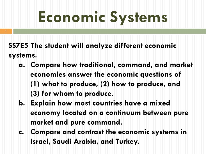 economic systems