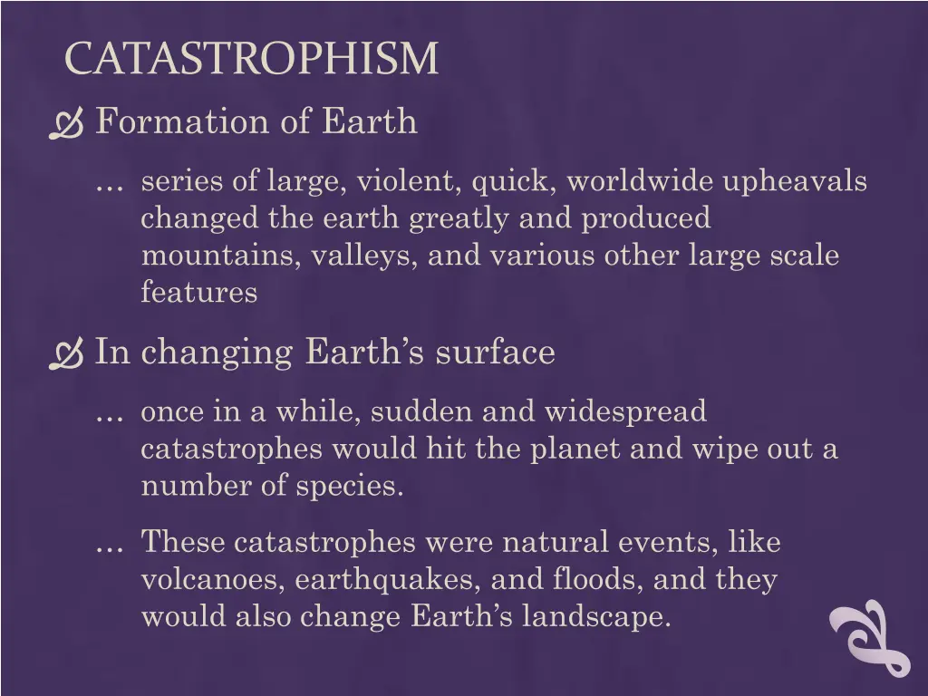 catastrophism formation of earth