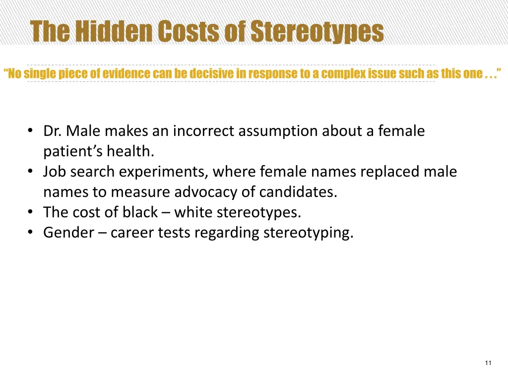 the hidden costs of stereotypes