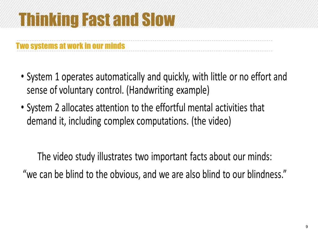 thinking fast and slow