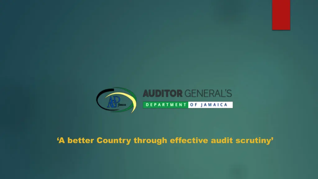 a better country through effective audit scrutiny