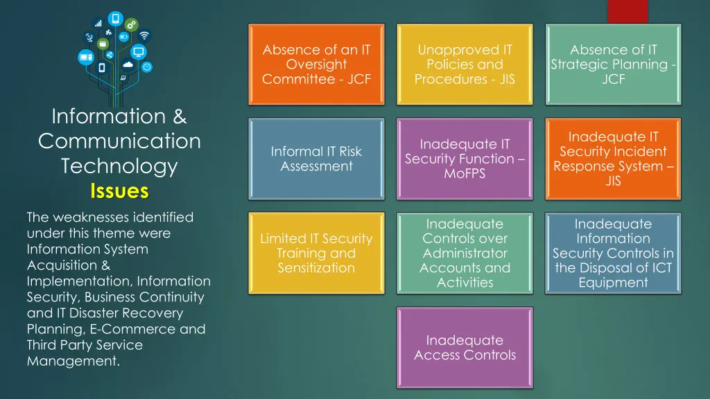 absence of an it oversight committee jcf