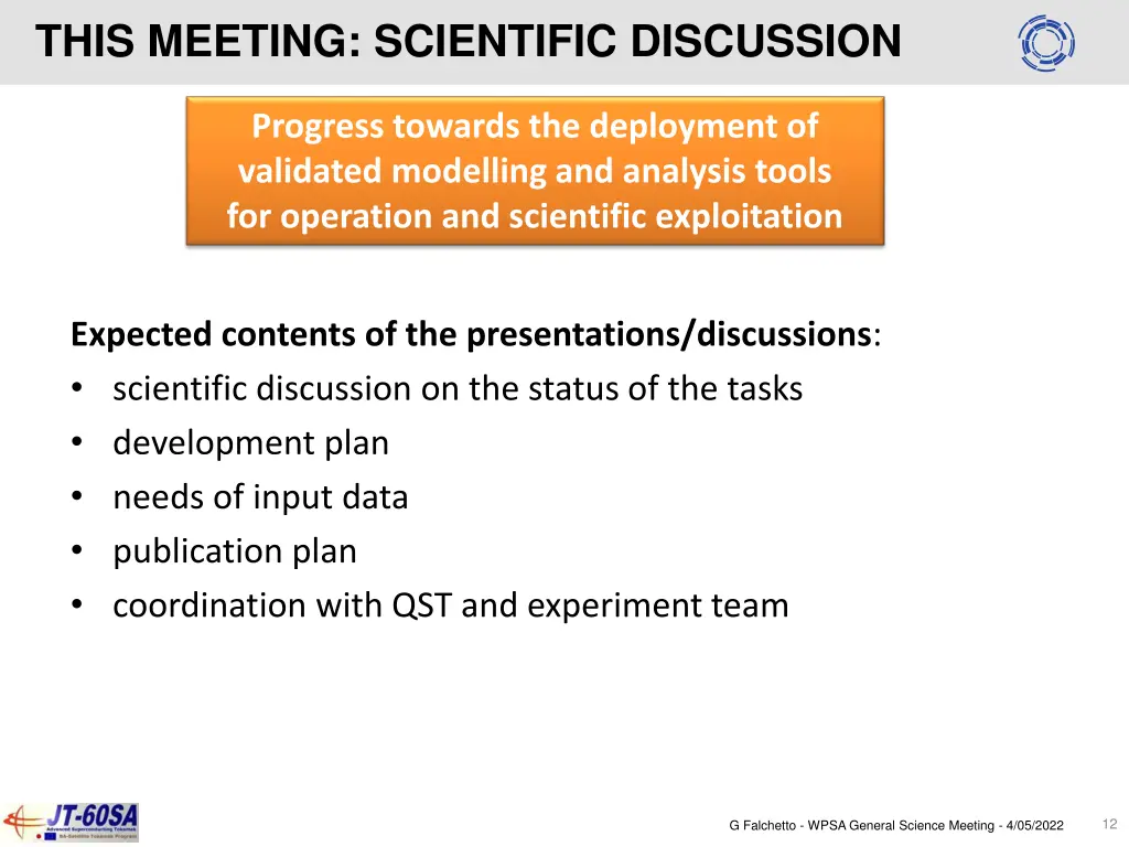 this meeting scientific discussion