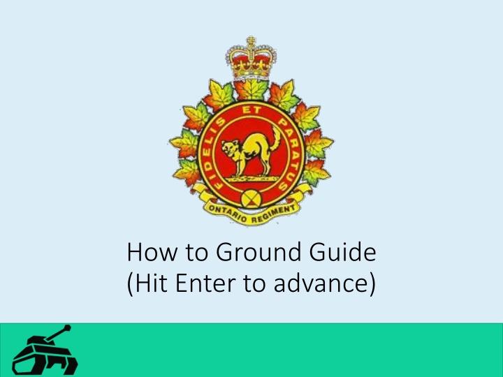 how to ground guide hit enter to advance