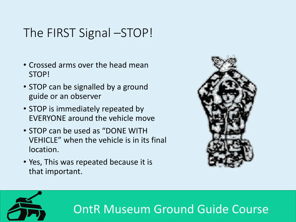 the first signal stop