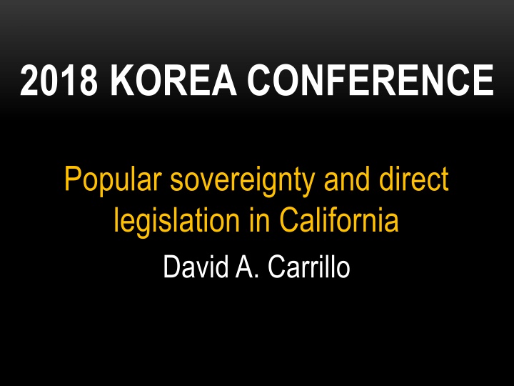 2018 korea conference