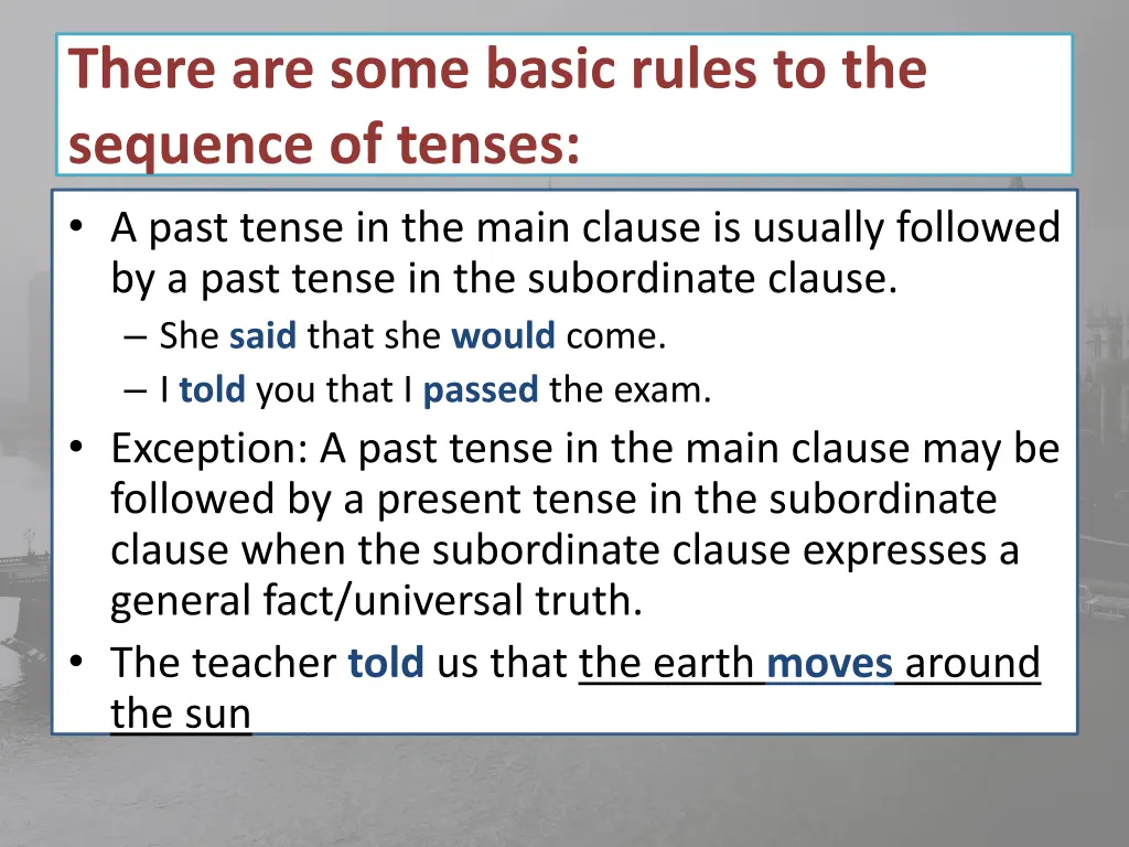 there are some basic rules to the sequence