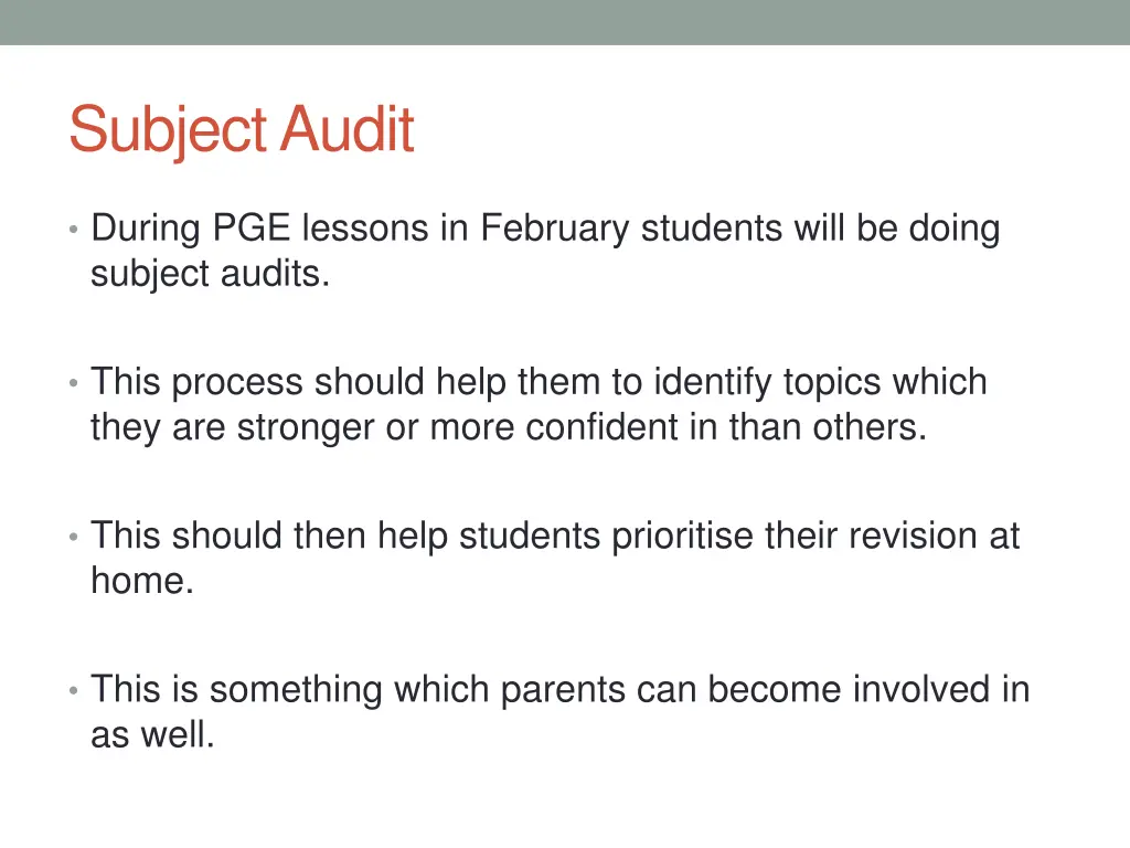 subject audit