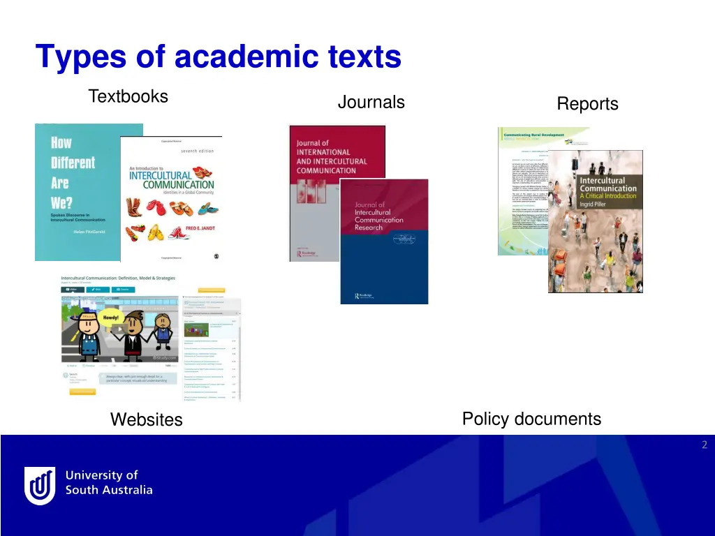 types of academic texts