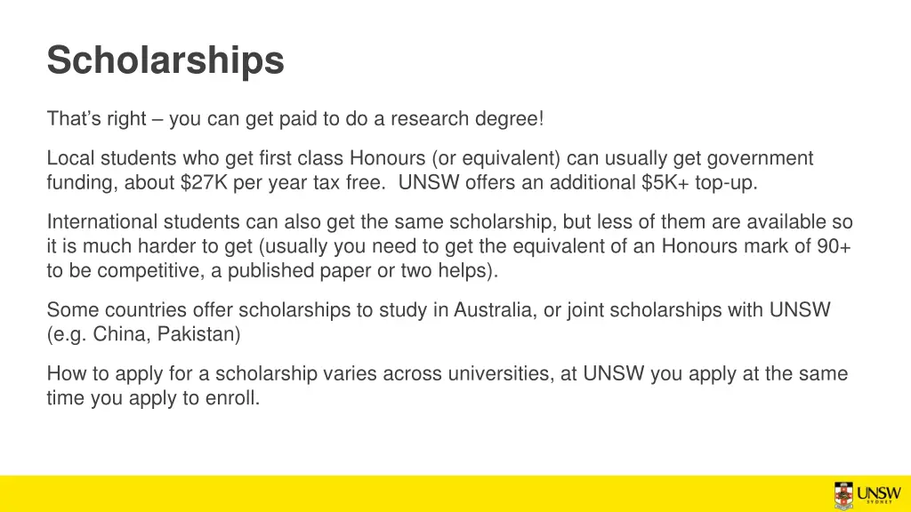 scholarships