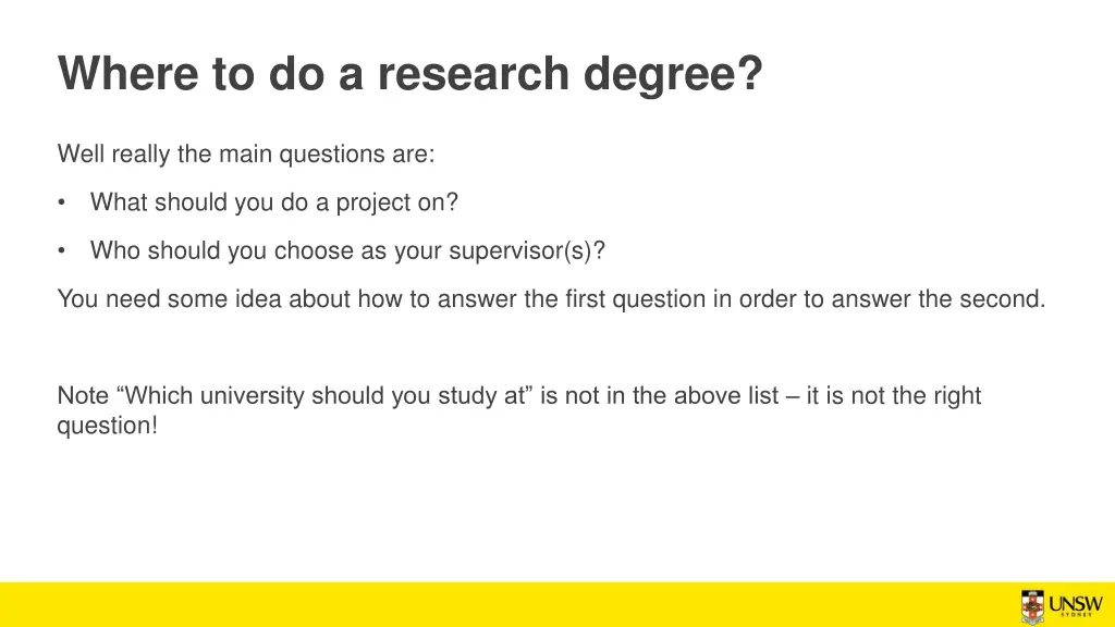 where to do a research degree