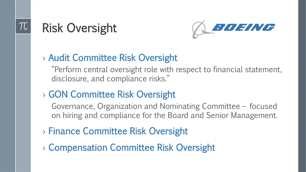 risk oversight risk oversight