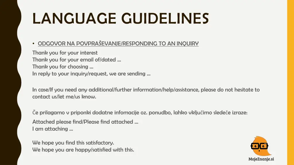 language guidelines 1