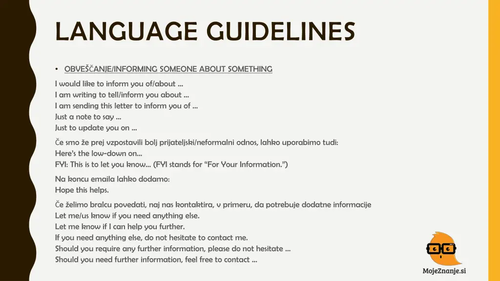 language guidelines 5