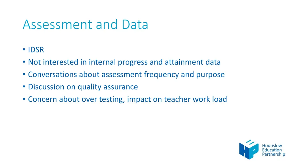 assessment and data