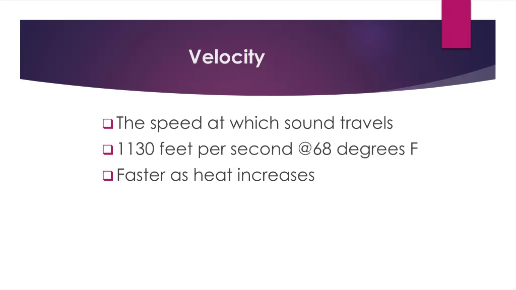 velocity